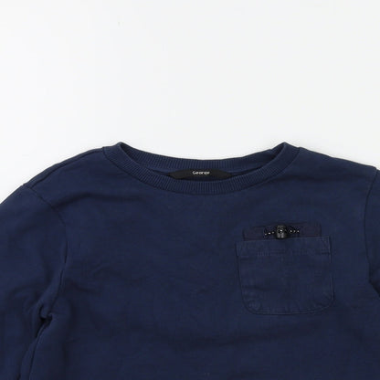 George Boys Blue   Pullover Sweatshirt Size 9 Years