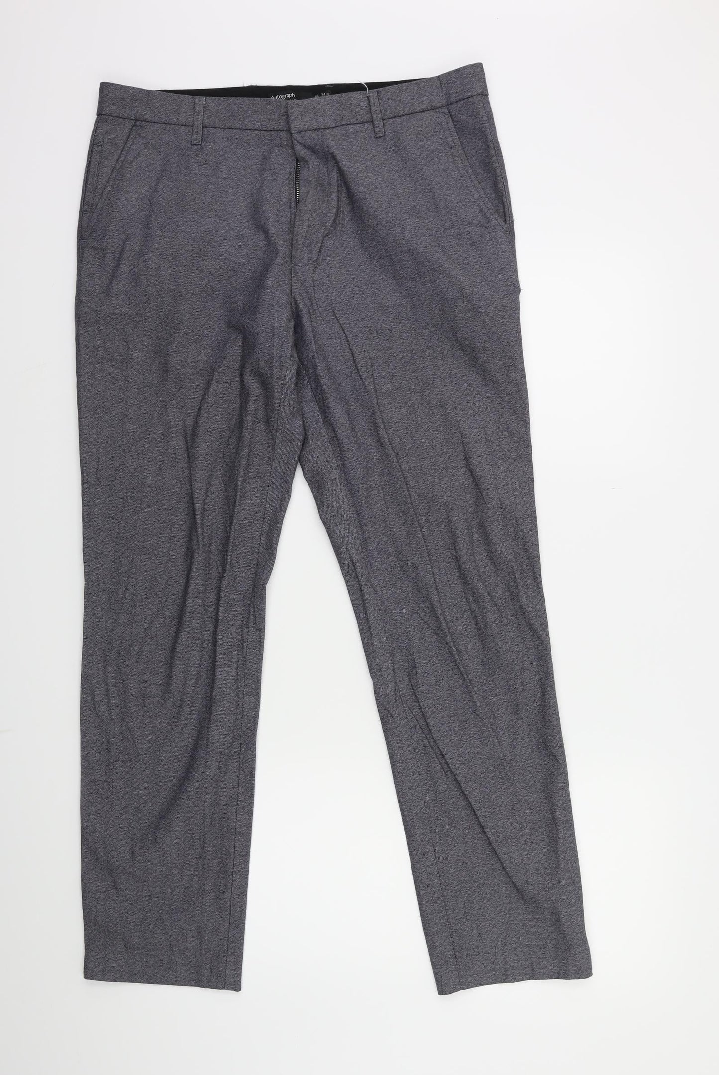 Marks and Spencer Mens Grey   Trousers  Size 34 in L31 in