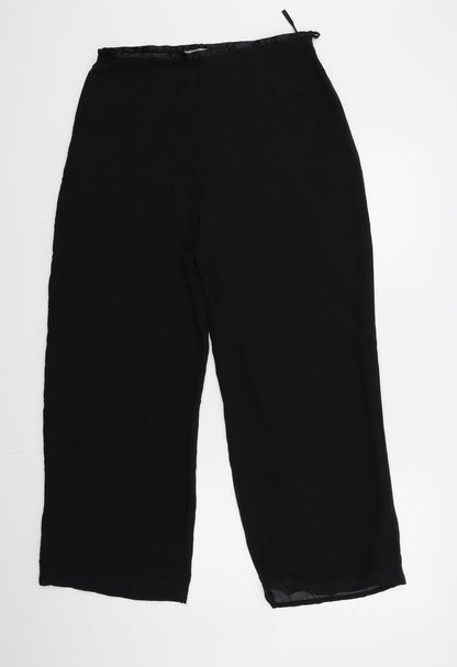 Womens UK Size 14 Marks and Spencer Regular Fit  Black Trousers