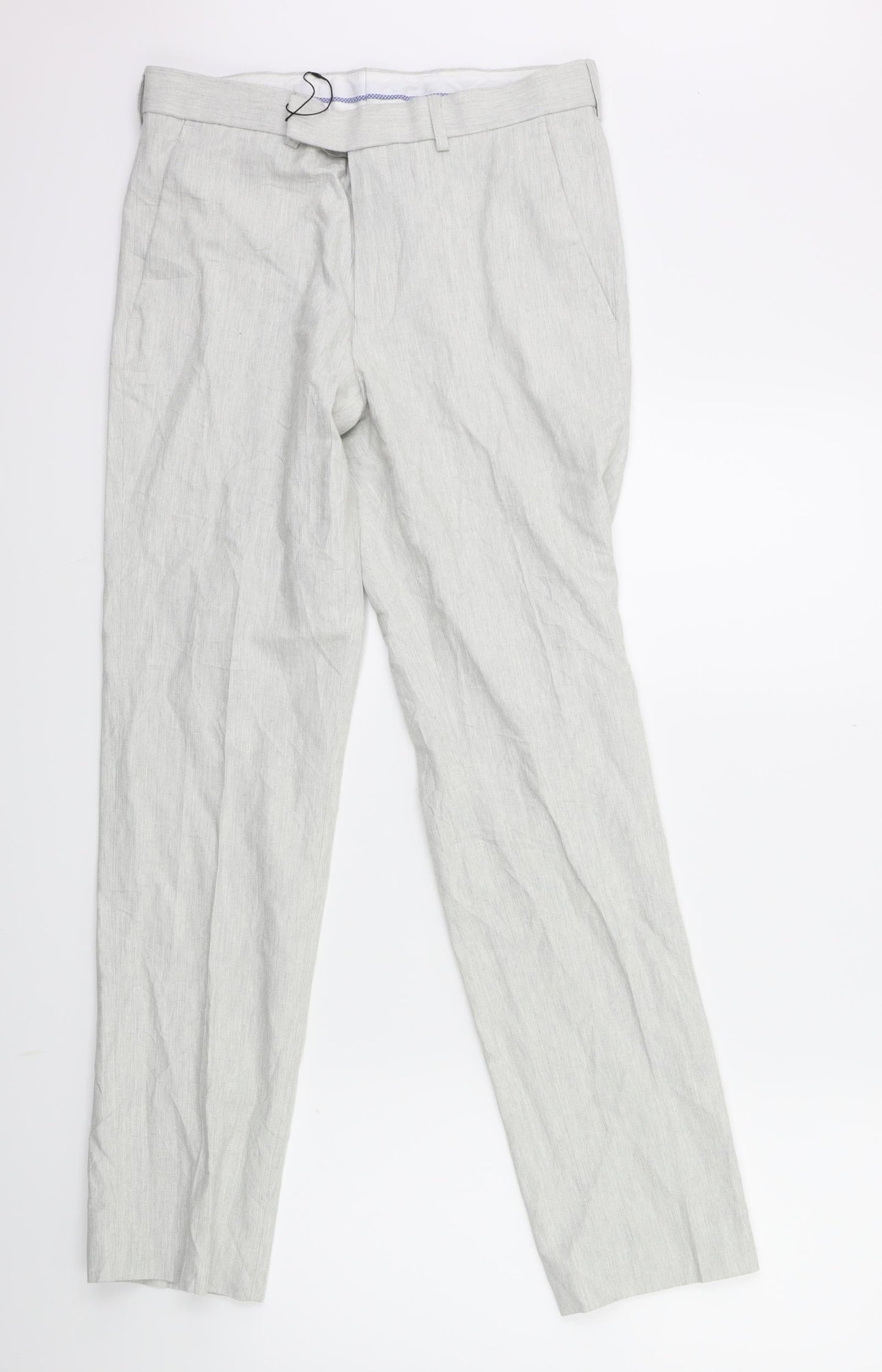 Marks and Spencer Mens Grey  Rayon Dress Pants Trousers Size 30 in L31 in