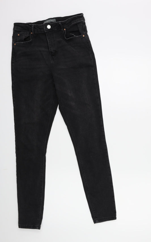 Denim & Co. Womens Black  Denim Skinny Jeans Size 14 L28 in