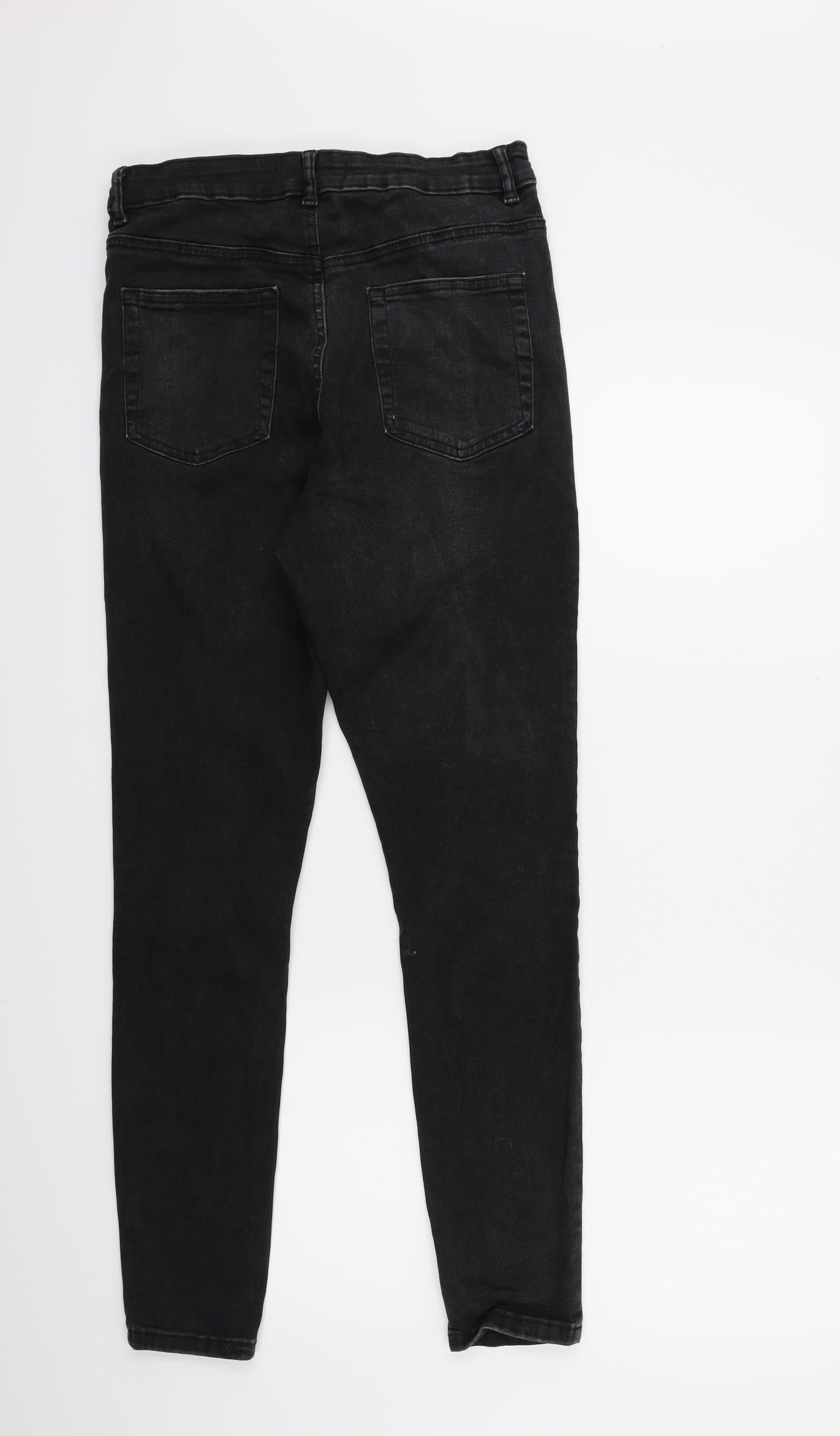 Denim & Co. Womens Black  Denim Skinny Jeans Size 14 L28 in
