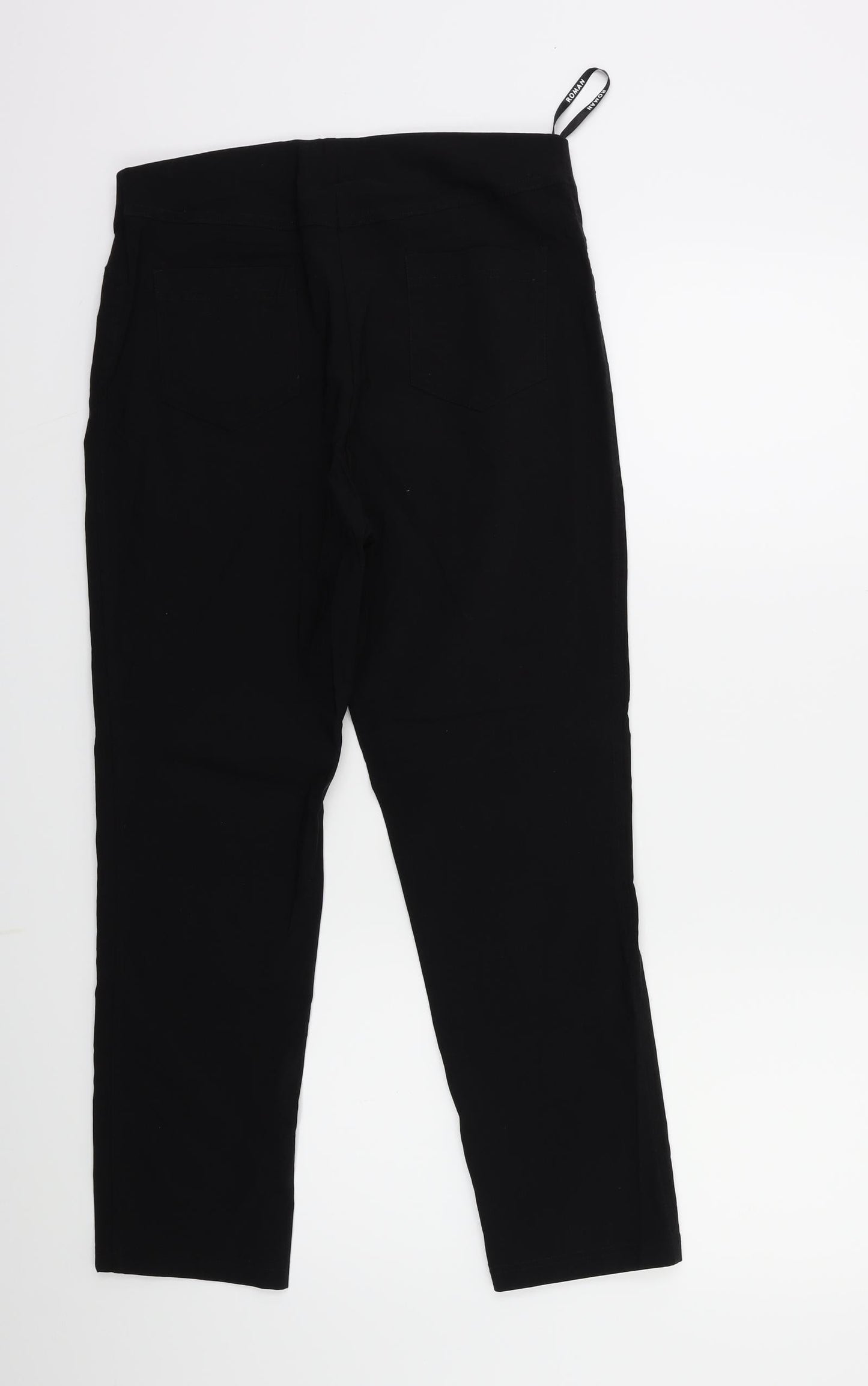 Roma Womens Black   Trousers  Size 14 L25 in