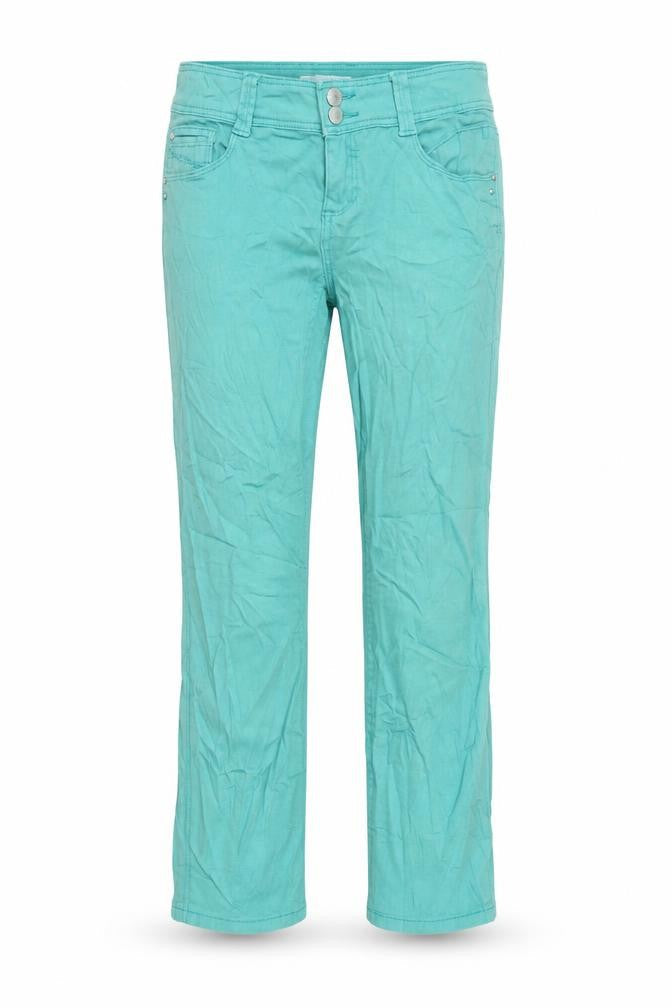 Womens UK Size 26 in Promod Regular Fit Cropped Green Jeans