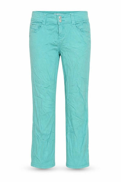 Womens UK Size 26 in Promod Regular Fit Cropped Green Jeans