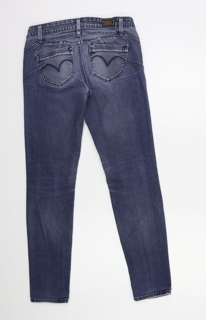 Preworn Womens Blue  Denim Skinny Jeans Size 28 in L28 in