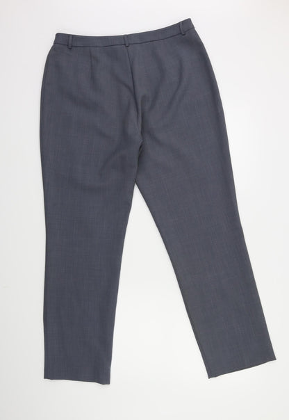 Womens UK Size 16 Preworn Regular Fit  Grey Trousers