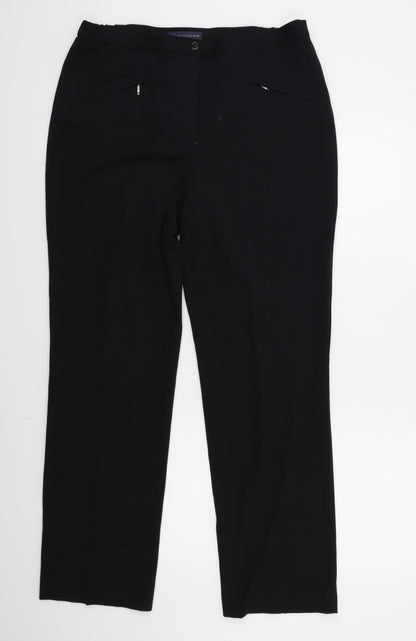 Womens UK Size 14 Marks and Spencer Regular Fit  Blue Trousers