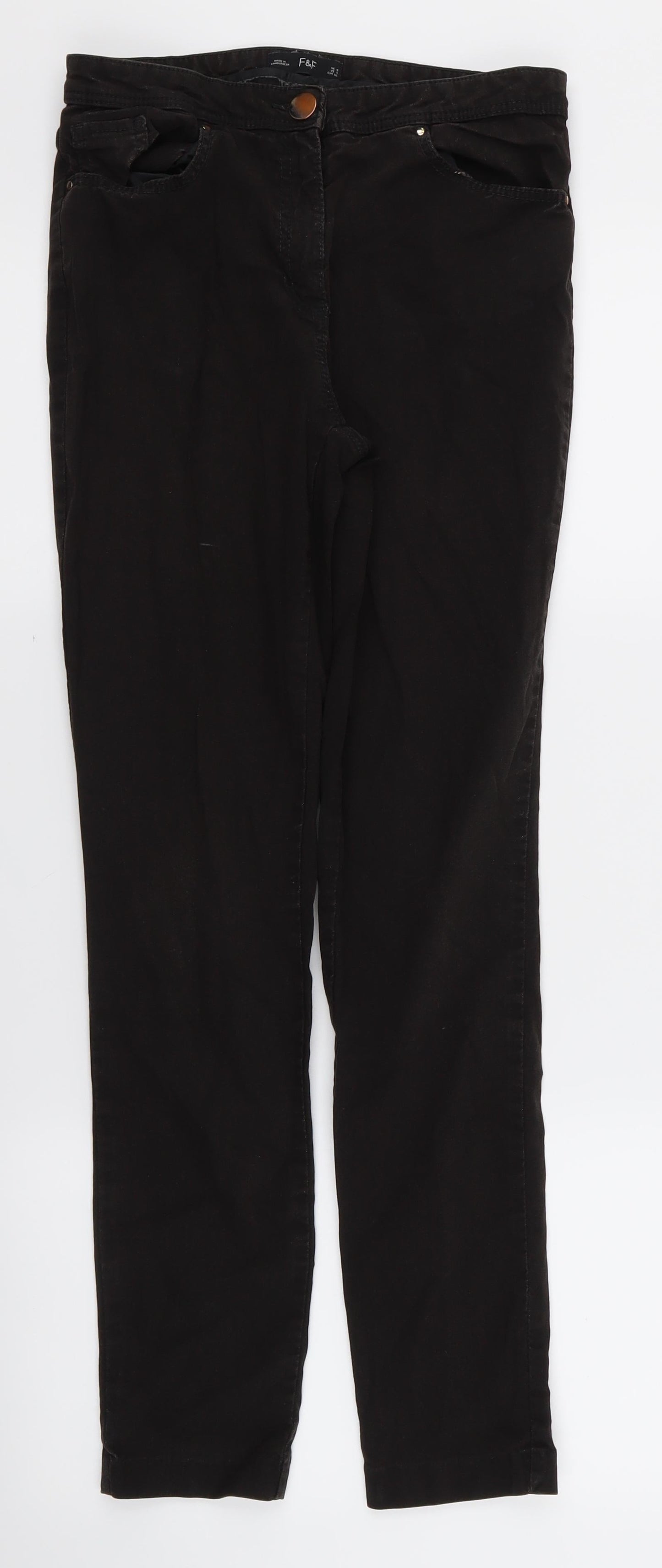 F&F Womens Black   Skinny Jeans Size 8 L27 in