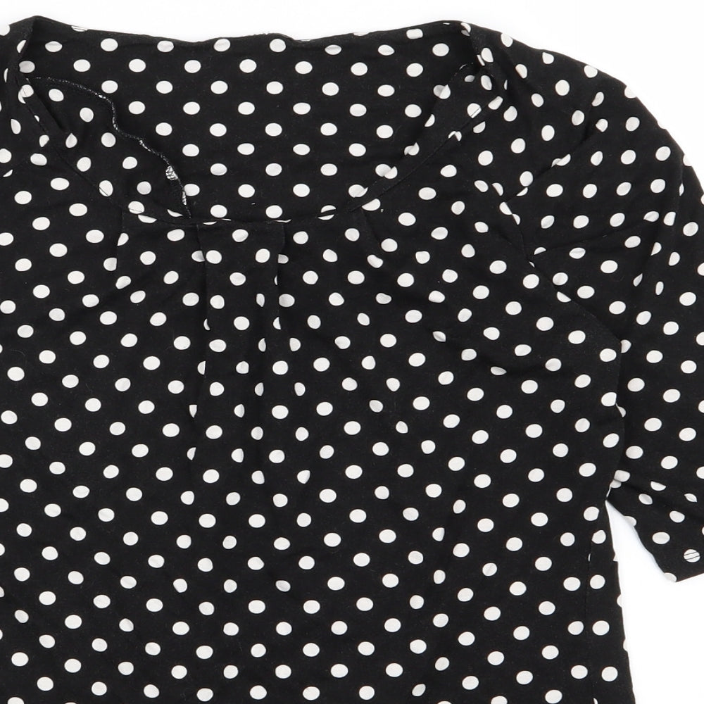 Womens UK Size 8 NEXT Black Basic T-Shirt