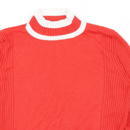 m&s Womens Red   Pullover Jumper Size 14