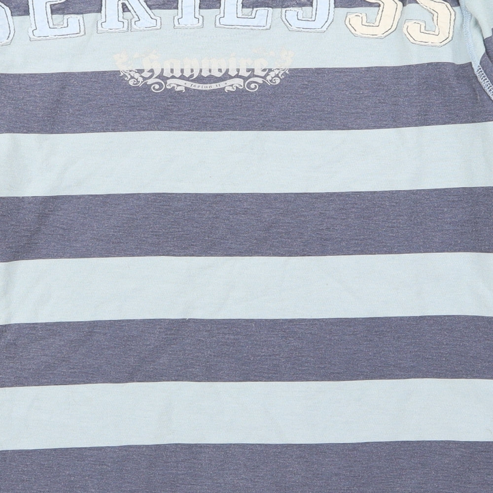 hay wire Boys Blue Striped  Basic T-Shirt Size M