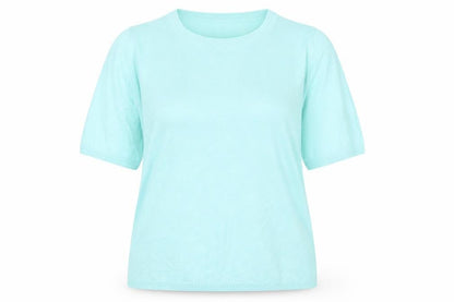 Womens UK Size 14 Classic Blue Basic T-Shirt