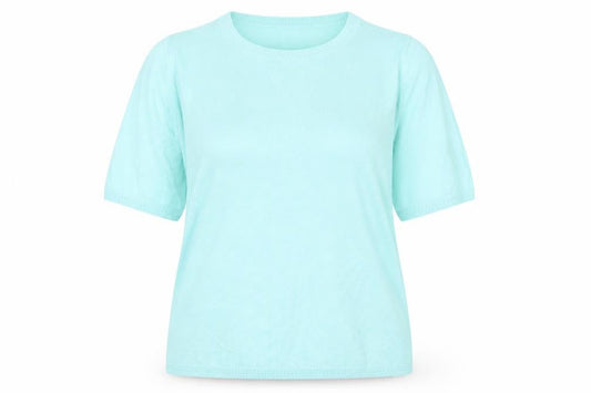 Womens UK Size 14 Classic Blue Basic T-Shirt