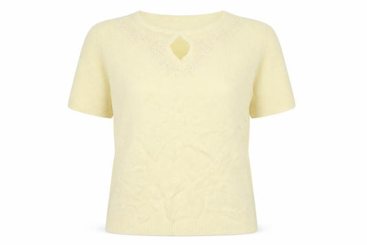 Womens UK Size 14 EWM Yellow Basic T-Shirt
