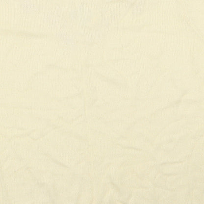 EWM Womens Yellow Floral  Basic T-Shirt Size 14