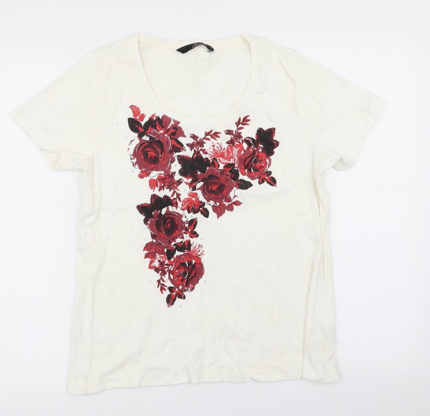 Womens UK Size S BM casual White Basic T-Shirt