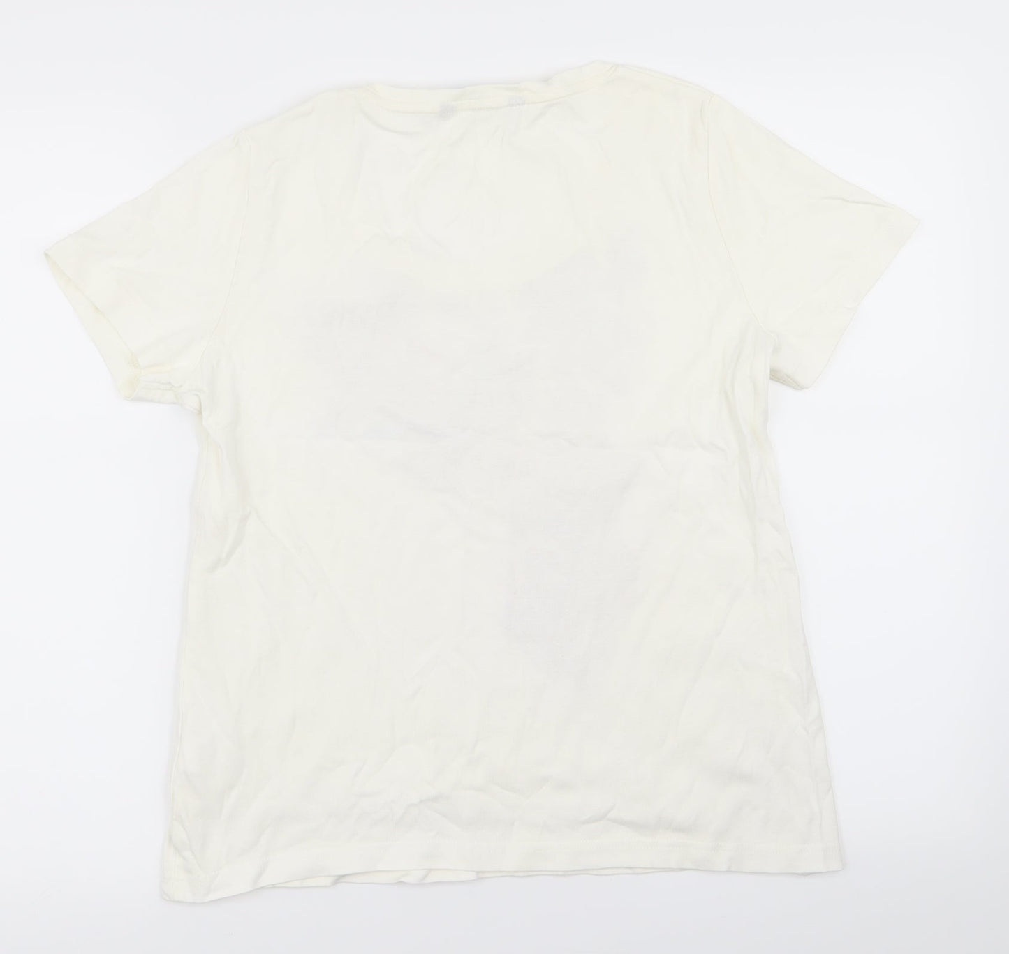 Womens UK Size S BM casual White Basic T-Shirt
