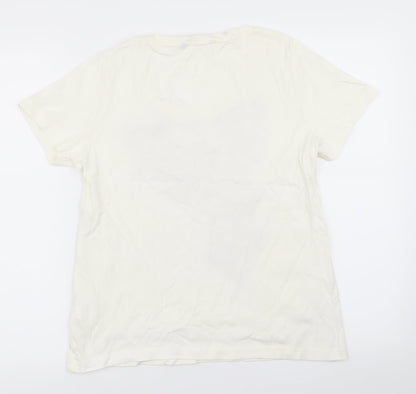 Womens UK Size S BM casual White Basic T-Shirt