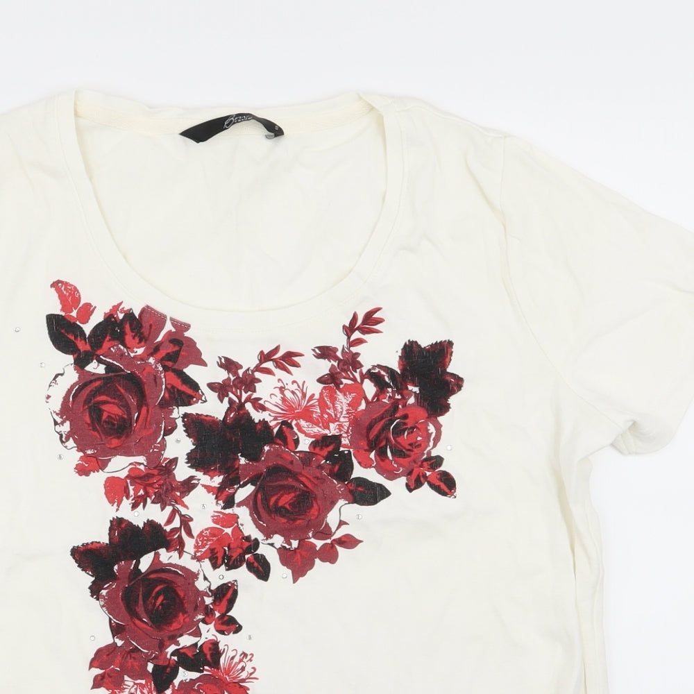 Womens UK Size S BM casual White Basic T-Shirt