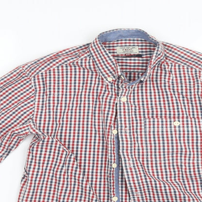Mens UK Size XS NEXT Red  Button-Up Long Sleeve Casual Shirt