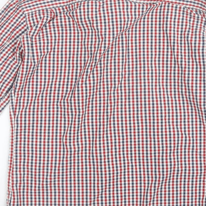 Mens UK Size XS NEXT Red  Button-Up Long Sleeve Casual Shirt