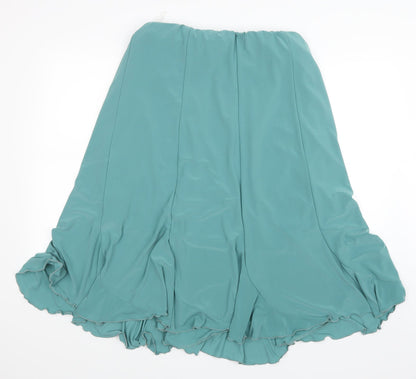 BASSINI Womens Green   A-Line Skirt Size XL