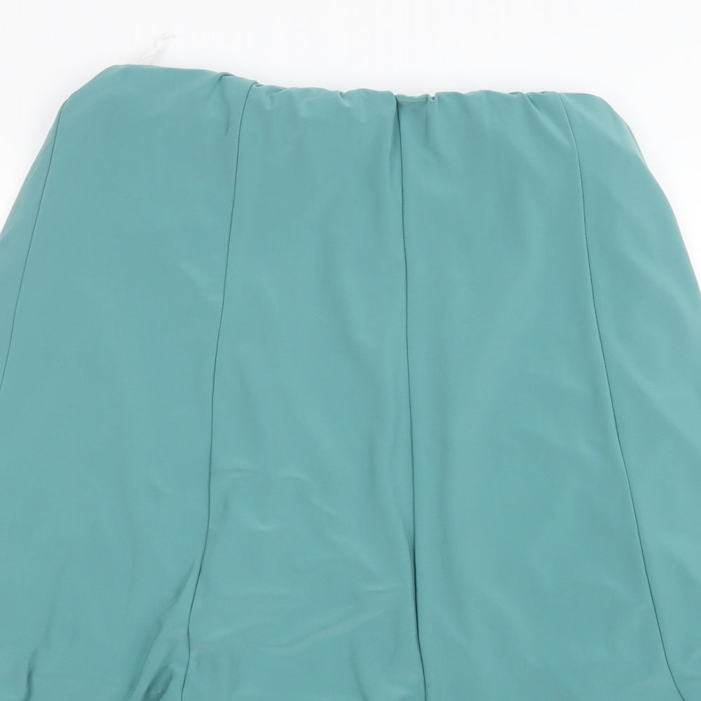 BASSINI Womens Green   A-Line Skirt Size XL