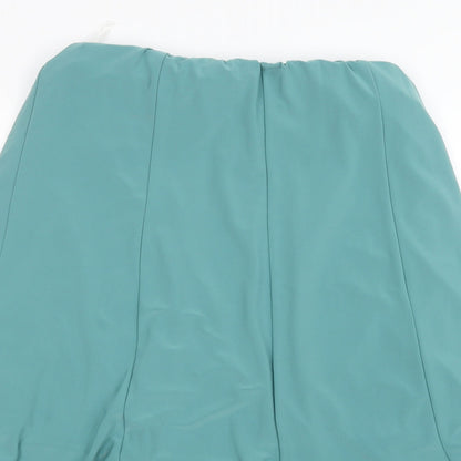 BASSINI Womens Green   A-Line Skirt Size XL