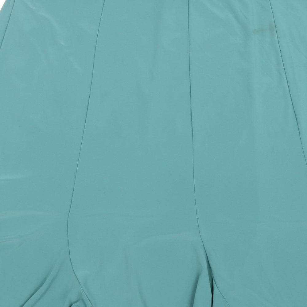 BASSINI Womens Green   A-Line Skirt Size XL