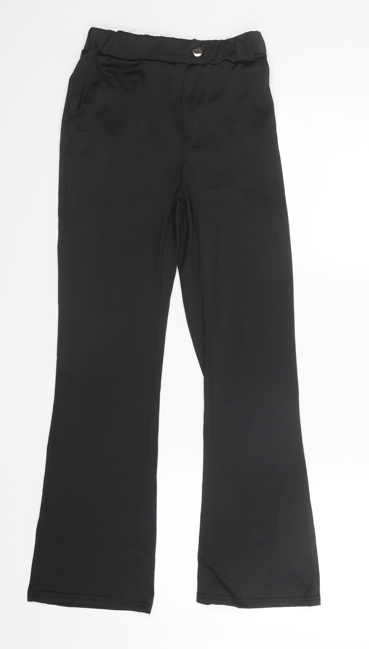 Womens UK Size M Preworn Regular Fit  Black Trousers