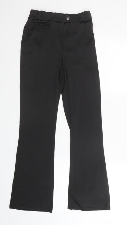 Womens UK Size M Preworn Regular Fit  Black Trousers