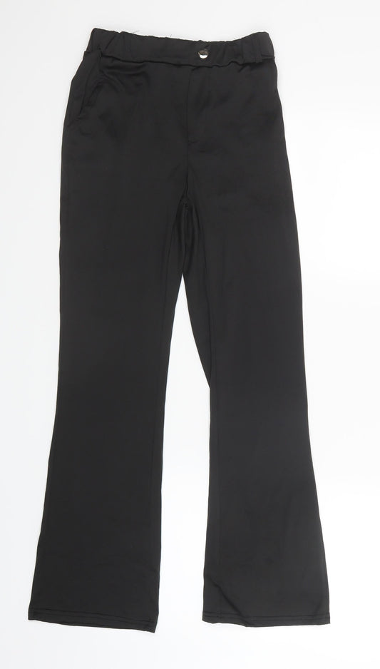 Womens UK Size M Preworn Regular Fit  Black Trousers