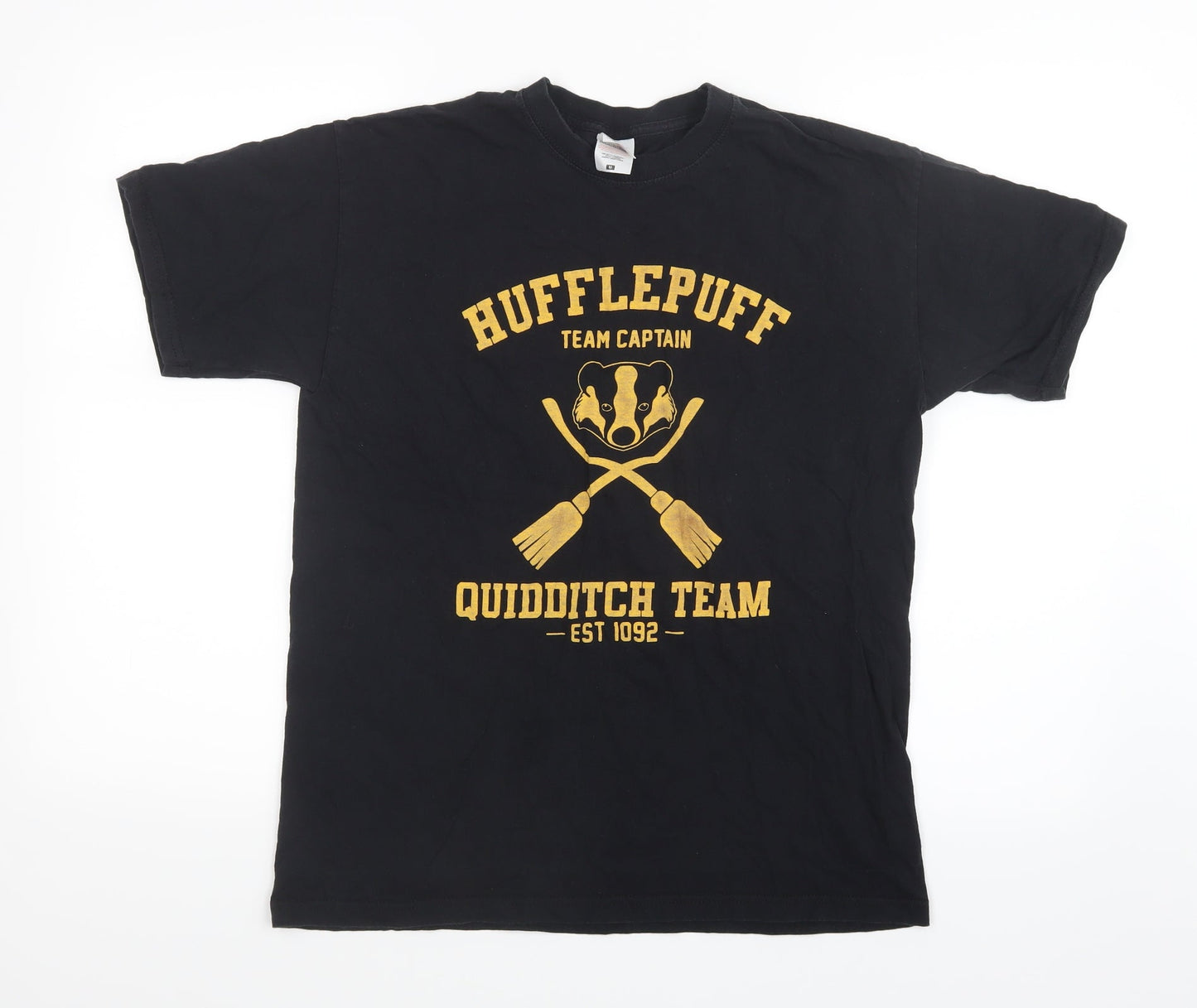 Mens UK Size M Fruit of the Loom Black  T-Shirt