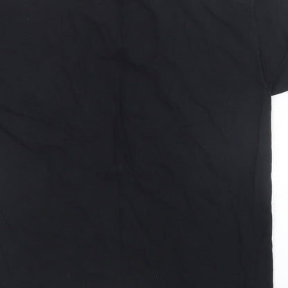 Mens UK Size M Fruit of the Loom Black  T-Shirt