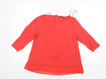 George Womens Red   Basic Blouse Size 14