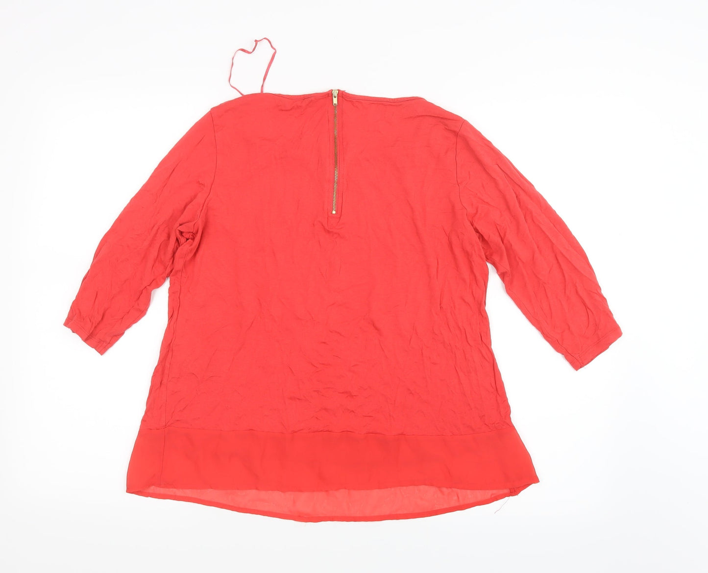 George Womens Red   Basic Blouse Size 14