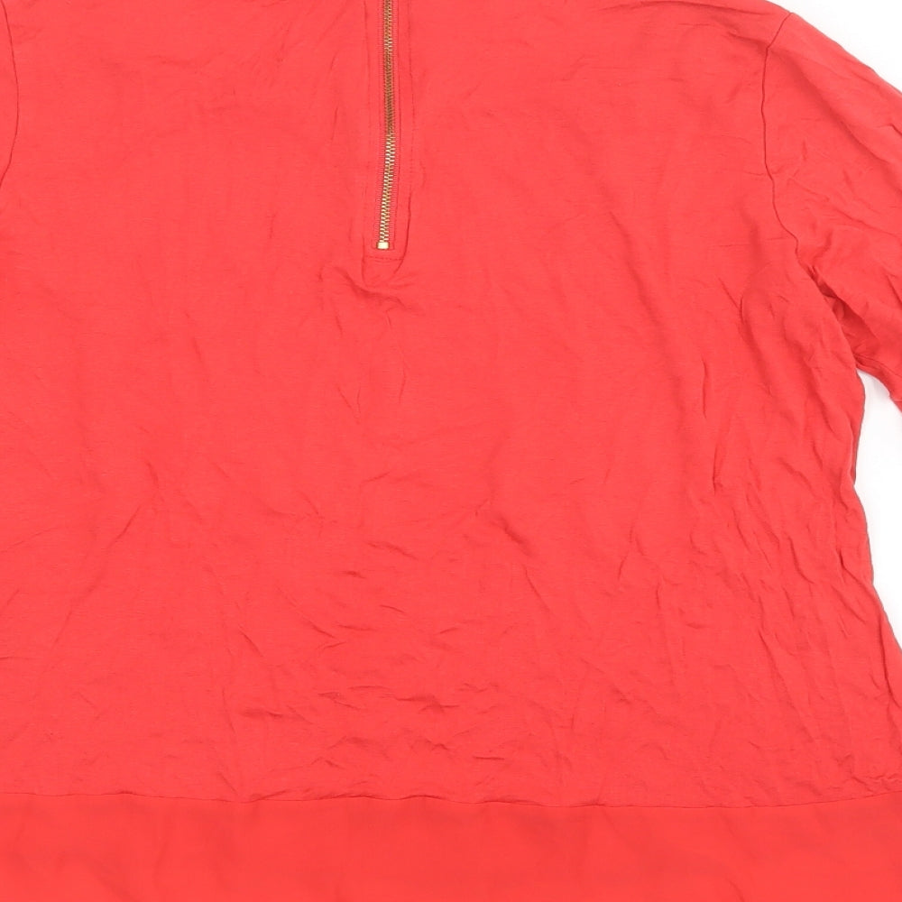 George Womens Red   Basic Blouse Size 14