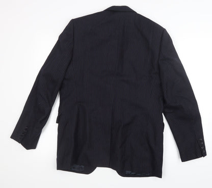 Preworn Mens Black   Jacket Suit Jacket Size 36
