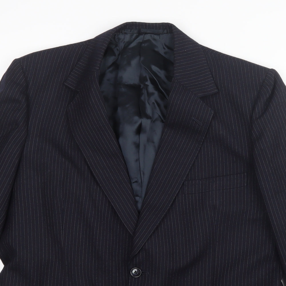 Preworn Mens Black   Jacket Suit Jacket Size 36