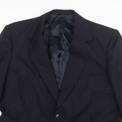 Preworn Mens Black   Jacket Suit Jacket Size 36