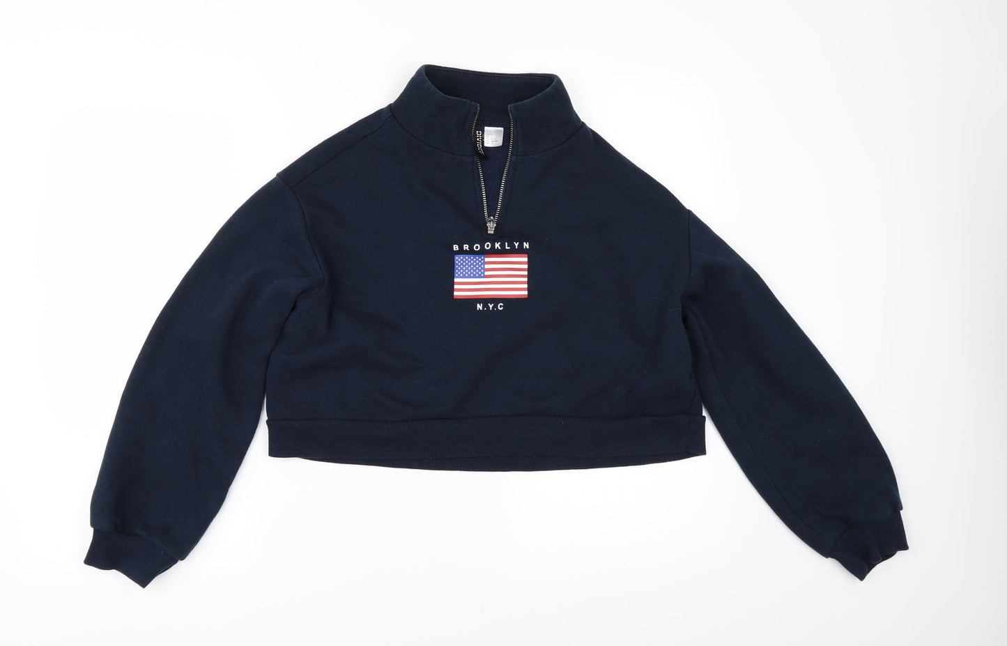 Womens UK Size S Divided by H&M Blue Pullover Sweatshirt
