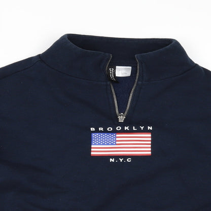 Womens UK Size S Divided by H&M Blue Pullover Sweatshirt