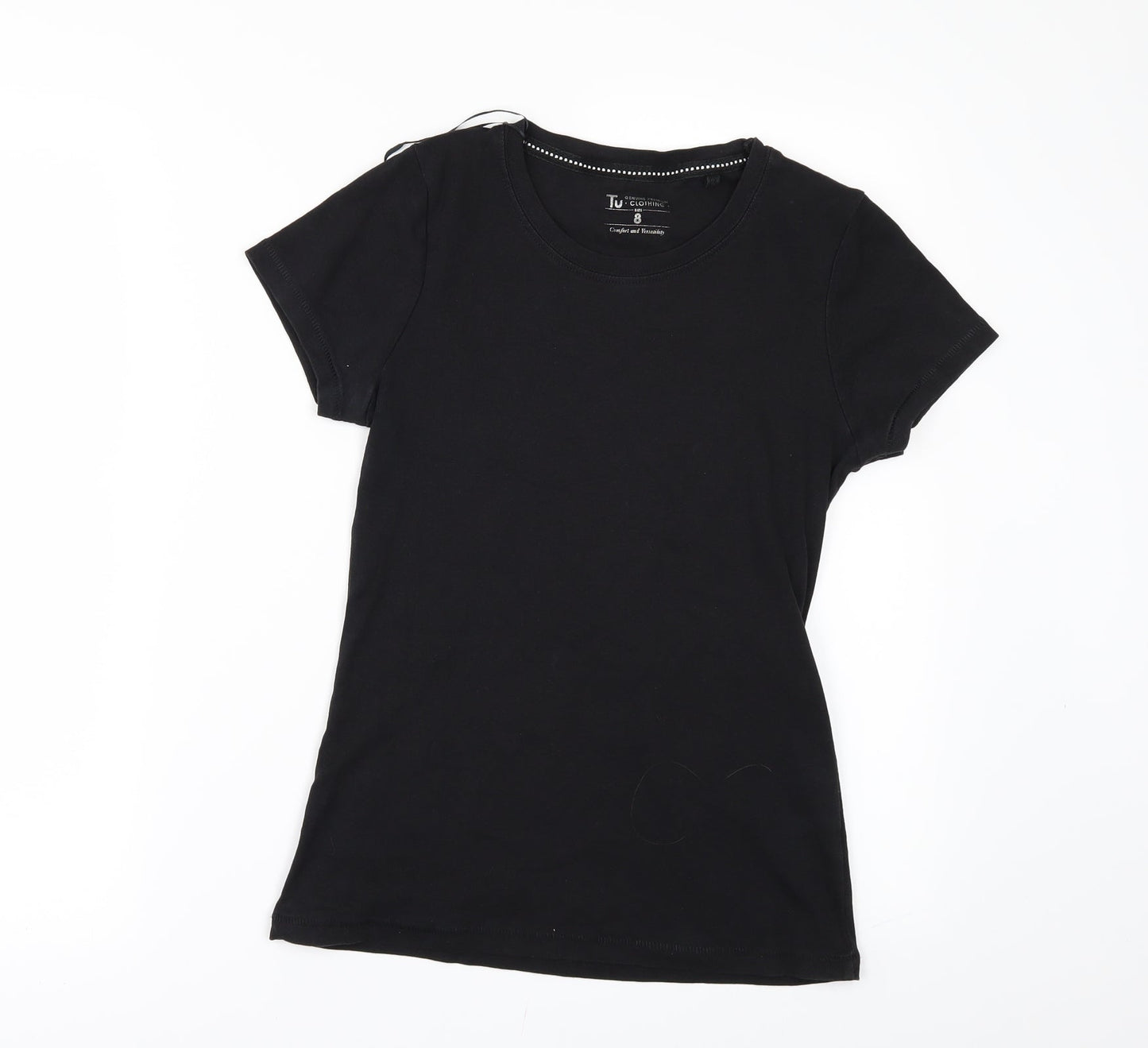 TU Womens Black   Basic T-Shirt Size 8