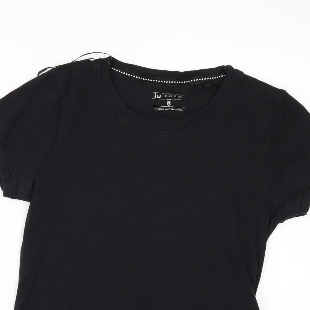 TU Womens Black   Basic T-Shirt Size 8