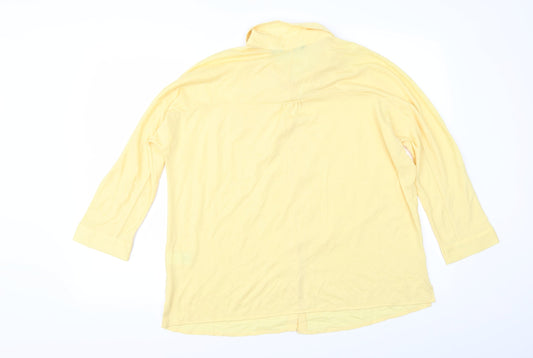 Womens UK Size 12 NEXT Yellow Tunic Button-Up