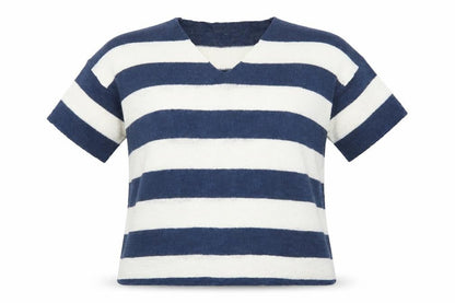 Capri Womens Blue Striped  Pullover Jumper Size M