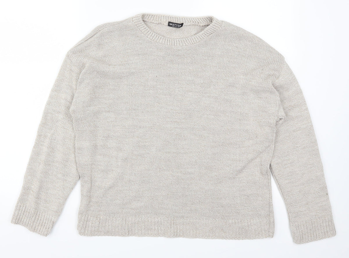 Nasty Gal Womens Beige   Pullover Jumper Size S