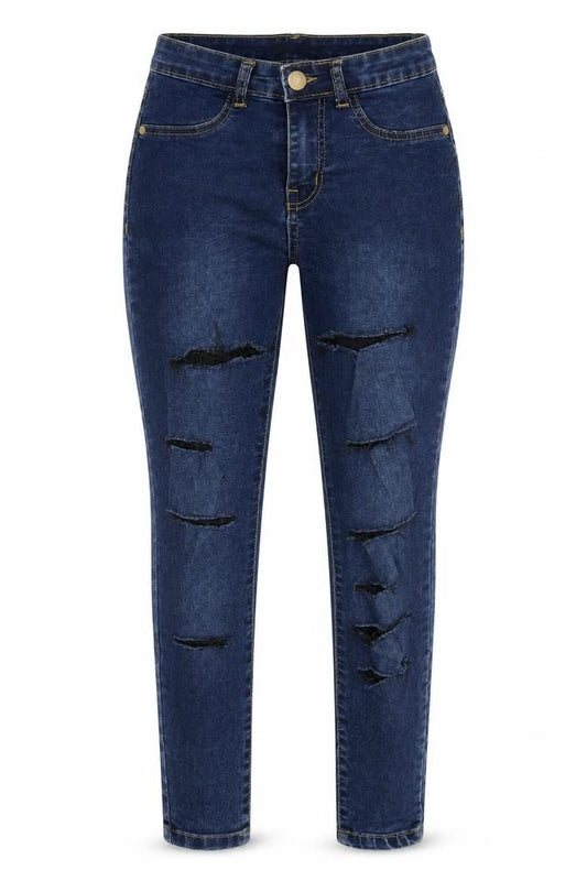 Womens UK Size 10 Boohoo Regular Fit Skinny Blue Jeans