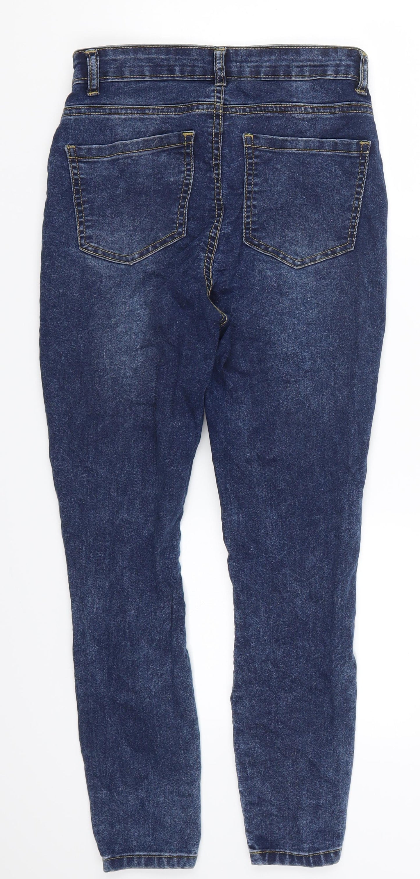 Boohoo Womens Blue  Denim Skinny Jeans Size 10 L24.5 in